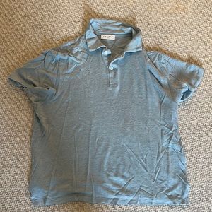 Sandro Men’s 100% linen polo short sleeve
